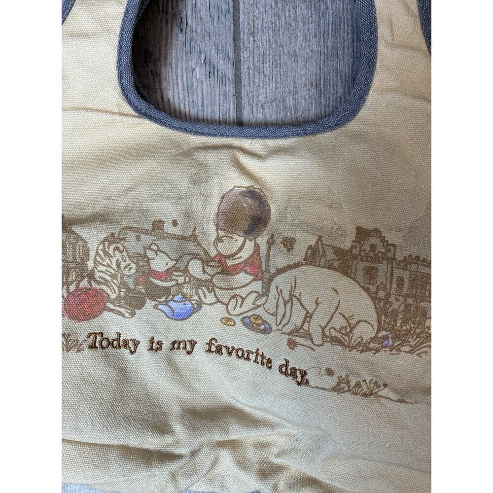 Disney Epcot UK Pavilion Classic Winnie The Pooh Canvas Tote Bag Favorite Day - Picture 7 of 7